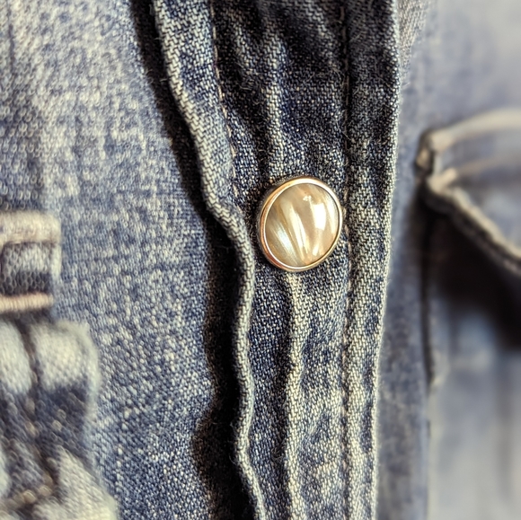 J. Crew | Trademark | Chambray Long Sleeve Button-Front Shirt - Picture 5 of 12